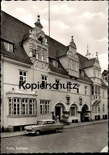 ÄLTERE POSTKARTE CELLE RATHAUS OPEL KENNZEICHEN CE-L 496 Auto car Ansichtskarte AK postcard cpa