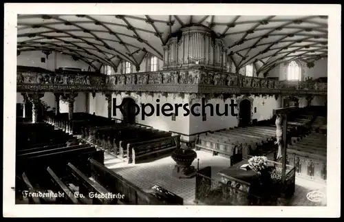 ÄLTERE POSTKARTE EVANGELISCHE STADTKIRCHE FREUDENSTADT KIRCHE ORGEL JESUS KREUZ organ orgue Ansichtskarte cpa postcard