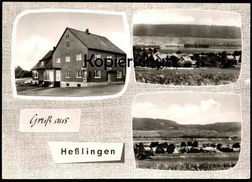 ALTE POSTKARTE GRUSS AUS HESSLINGEN GASTSTÄTTE KASTEN ZIGARETTENAUTOMAT HESSISCH-OLDENDORF Niedersachsen Ansichtskarte