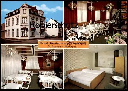 ÄLTERE POSTKARTE ST. AUGUSTIN NIEDERPLEIS HOTEL RESTAURANT HONECKER NORBERT KRECKEL VILLA Ansichtskarte AK cpa postcard