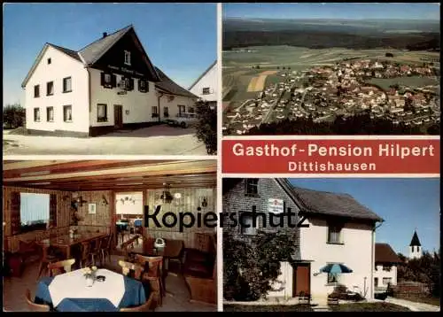 ÄLTERE POSTKARTE DITTISHAUSEN GASTHOF PENSION HILPERT HELMUT REISER LÖFFINGEN SCHWARZWALD Ansichtskarte postcard AK