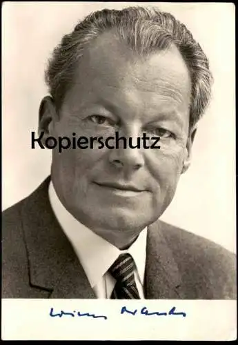 ALTE POSTKARTE DR. H. C. WILLY BRANDT MDB BUNDESKANZLER VORSITZENDER DER SPD Autogramm autograph Kanzler chancellor cpa