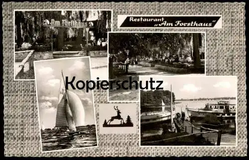 ÄLTERE POSTKARTE BERLIN TEGEL RESTAURANT AM FORSTHAUS BESITZER HEY TEGELSEE AUSFLUGSSCHIFFE Ansichtskarte cpa postcard