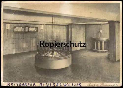 ÄLTERE POSTKARTE ROISDORFER MINERALWASSER BRUNNEN ROISDORF BEI BONN BORNHEIM VORGEBIRGE Ansichtskarte AK cpa postcard