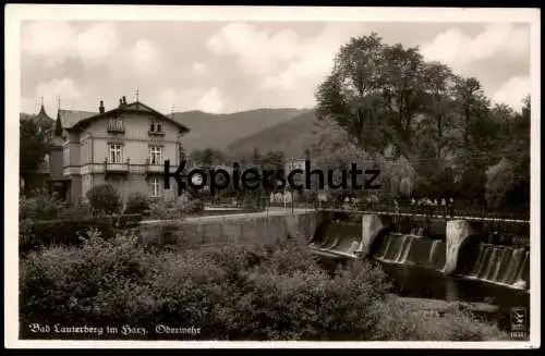 ALTE POSTKARTE BAD LAUTERBERG IM HARZ ODERWEHR WEHR FLUSS ODER AK Ansichtskarte postcard cpa