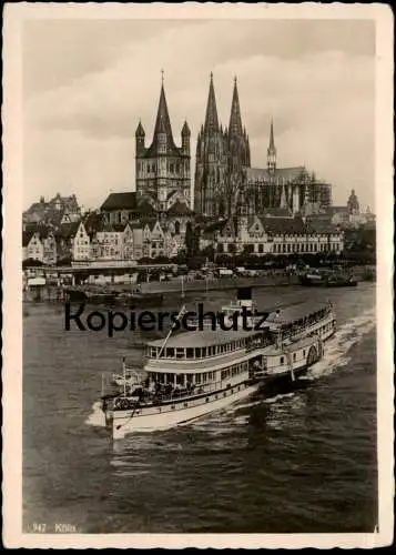 ALTE POSTKARTE KÖLN DAMPFER KÖLN DÜSSELDORFER DOM RHEINGOLD SERIE HB NR. 947 Schiff ship Ansichtskarte AK cpa postcard