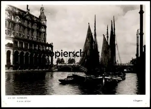 ALTE POSTKARTE HAMBURG KLEINE ALSTER SCHIFFE SCHIFF V. SEGGERN Ansichtskarte AK cpa postcard