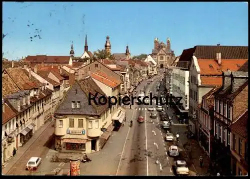 ÄLTERE POSTKARTE SPEYER BLICK VOM ALTPÖRTEL DROGERIE NIVEA KLOSTEFRAU REKLAME KAUFHOF Ansichtskarte AK cpa postcard