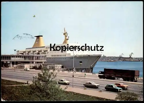 ÄLTERE POSTKARTE KIEL KRONPRINS HARALD OSLO-KAI FÄHRSCHIFF FÄHRE ferry Schiff Motorschiff ship bateau Ansichtskarte