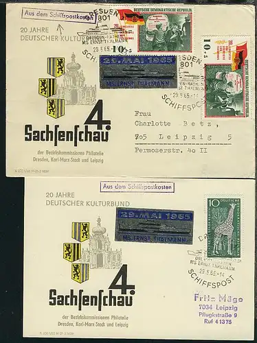 DRESDEN 1 SP DRESDEN-RATHEN MS ERNST THÄLMANN 29.5.65 + R1 