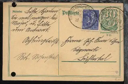 FREIBURG (BRSG)-DONAUESCHINGEN ZUG 1563 31.8.22 auf GSK mit Zusatzfrankatur, 