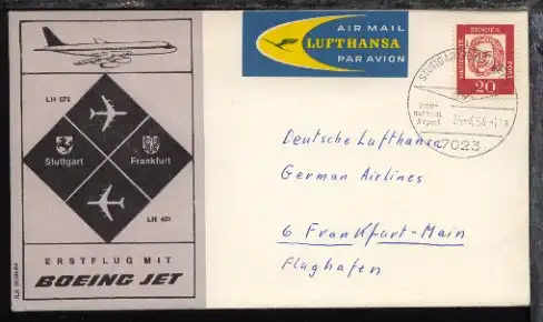 Lufthansa-Erstflug-Bf. Stuttgart-Frankfurt 26.4.1964