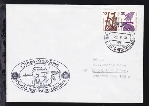 DEUTSCHE SCHIFFSPOST LÜBECK LINIE AKTIENGESELLSCHAFT MS REGINA MARIS  20.9.74