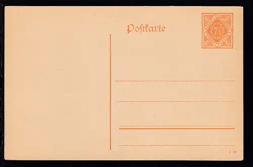 Dienstpostkarte 7½ Pfg. 