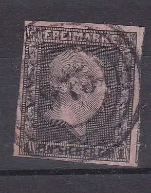 König Friedrich Wilhelm IV 1 Sgr. mit Nummernstempel 975 (= Mülheim)