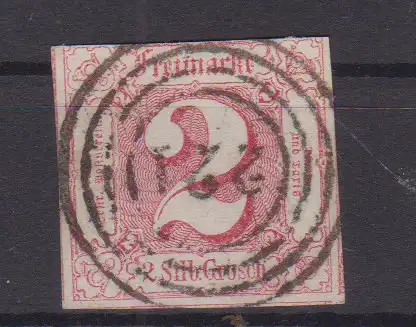 Ziffer 1 Sgr. mit Nummernstempel 221(= Apolda)