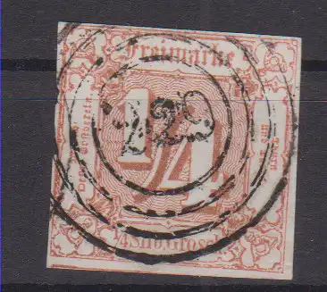 Ziffer ¼  Sgr. mit Nummernstempel 229(= Buttstädt)