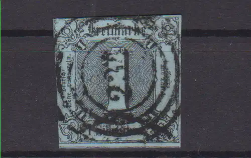 Ziffer 1 Sgr. mit Nummernstempel 234(= Jena)