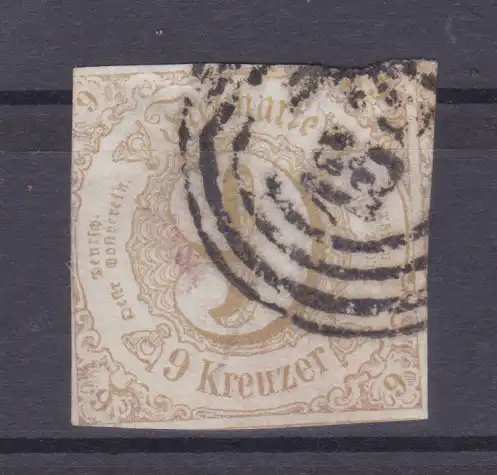 Ziffer 9 Kr. mit Nummernstempel 13?