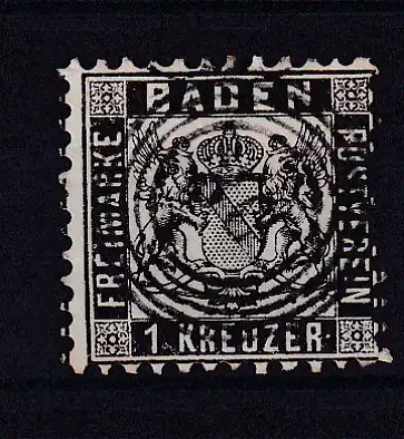 Wappen 1 Kr. mit Nummernstempel 32 (= Efringen)