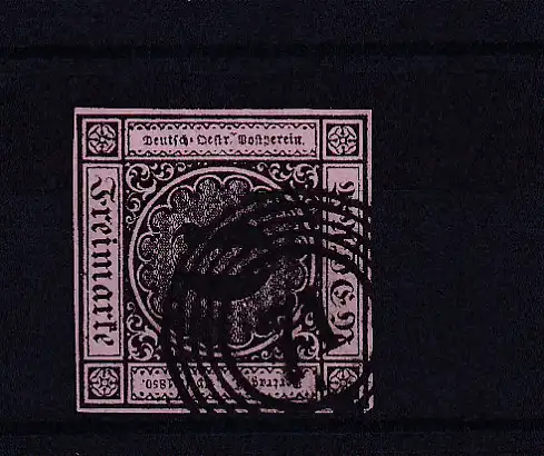 Ziffer 9 Kr. mit Nummernstempel 71 (= Kleinlaufenburg)