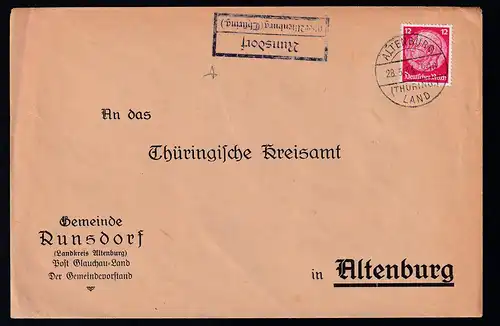 ALTENBURG (THÜRING.) LAND 28.5.34 + R2 Runsdorf über Altenburg (Thüring.) 