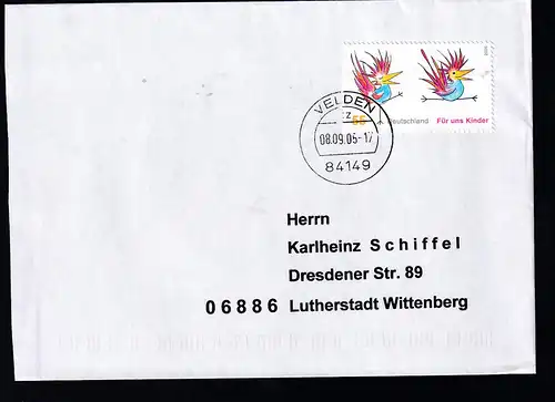 Für uns Kinder 2005 auf Brief