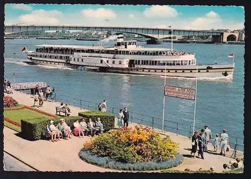 Dampfer "Cfecilie" auf dem Rhein bei Bonn