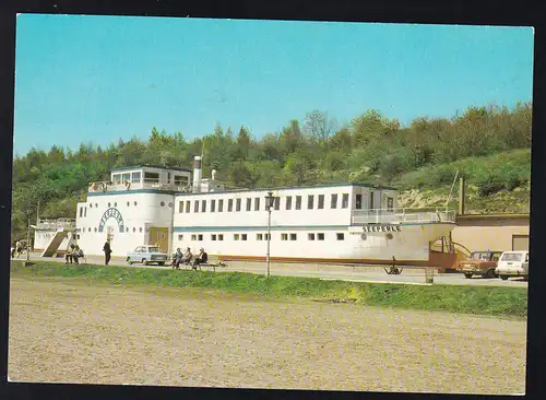 Schiffsgaststätte "Seeperle" Seeburg (Kr. Eisleben), ex Raddampfer "Königstein"