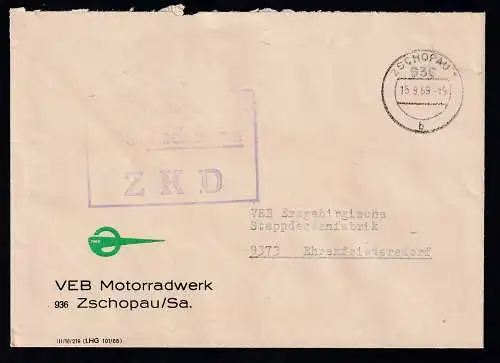 R3 VEB Motorradwerke 936 Zschopau ZKD auf Brief