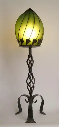 Design Lampe Flurleuchte Stehleuchte "GREEN SPIN" Schmiedeeisen Bodenleuchte