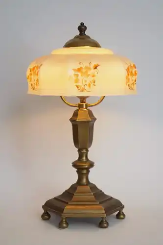 Wunderschöne Wiener Jugendstil Kaffeehausleuchte Messinglampe Tischlampe