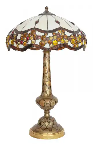 Tiffanylampe Jugendstil "FLORENCE" Einzelstück Tischleuchte Tiffany Leuchte