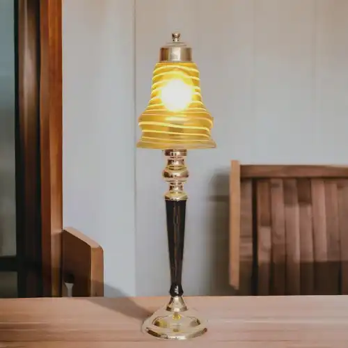 Art Deco Lampe Tischleuchte "BLACK SHIMMER" Sammlerstück Lötz Leuchte