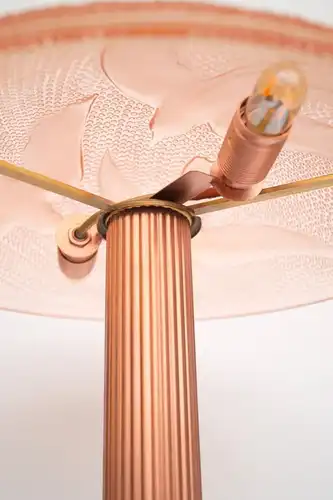 Große ART DECO Weihnachtslampe "COPPER BIRDS" Tischleuchte Unikat