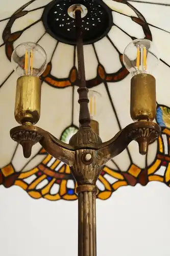 Jugendstil Lampe Tiffany Tischlampe "GOLDEN WINE"