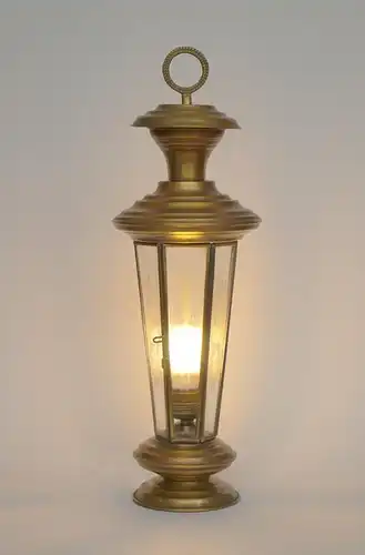 Wunderschöne original Jugendstil Laterne Tischlampe Unikat Messinglampe