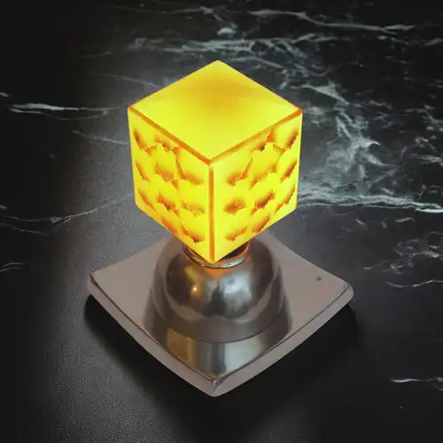 Art Deco Tischlampe "DECO CUBE" Unikat Einzelstück Schreibtischleuchte Leuchte