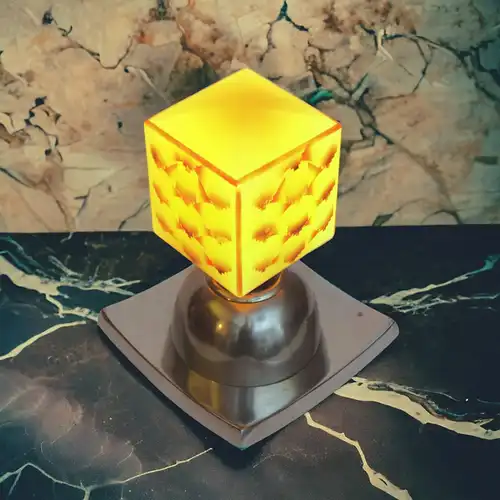 Art Deco Tischlampe "DECO CUBE" Unikat Einzelstück Schreibtischleuchte Leuchte