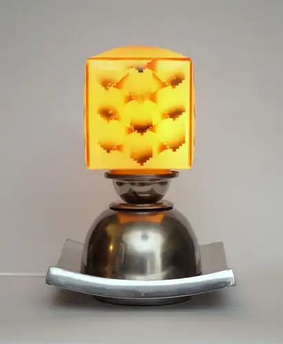 Art Deco Tischlampe "DECO CUBE" Unikat Einzelstück Schreibtischleuchte Leuchte