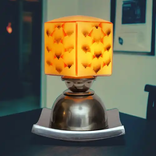 Art Deco Tischlampe "DECO CUBE" Unikat Einzelstück Schreibtischleuchte Leuchte