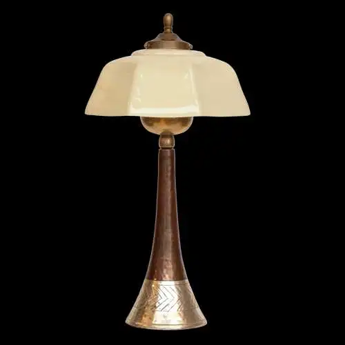 Art Deco Schreibtischleuchte "ALGIER" Tischleuchte Messinglampe Unikat