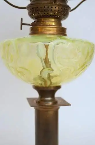 Original Jugendstil Tischleuchte "LANCASTER" 1900 Petroleumlampe