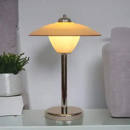 Art Deco Schreibtischleuchte "RIVERIA"  Chrom Unikat Tischlampe Unikat