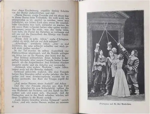 Dumas, Alexandre: Die Drei Musketiere.2 Bände   KOMPLETT !   mit Flmfotos - Roman in 6 Bänden (gebunden in 3 Bdn.). 