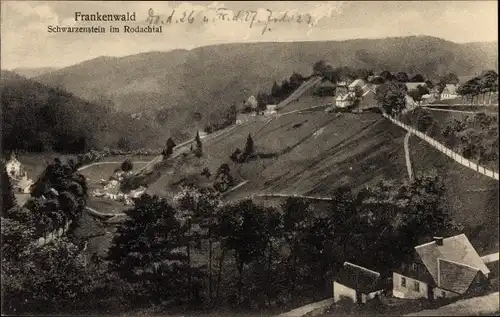 Ak Schwarzenbach am Wald, Schwarzenstein im Rodachtal, Ortspanorama