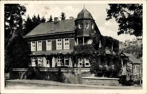 Ak Morsbach im Oberbergischen Kreis, Straßenpartie am Hotel Rolandsburg, Inh. G. Schneider