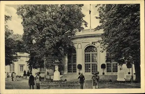 Ak Dresden Zentrum Altstadt, Hygiene Ausstellung, schöne Detailansicht