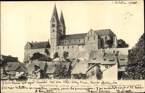 Ak Quedlinburg am Harz. schöne Detailansicht