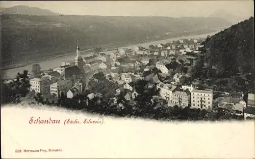 Ak Bad Schandau an der Elbe, schöne Detailansicht